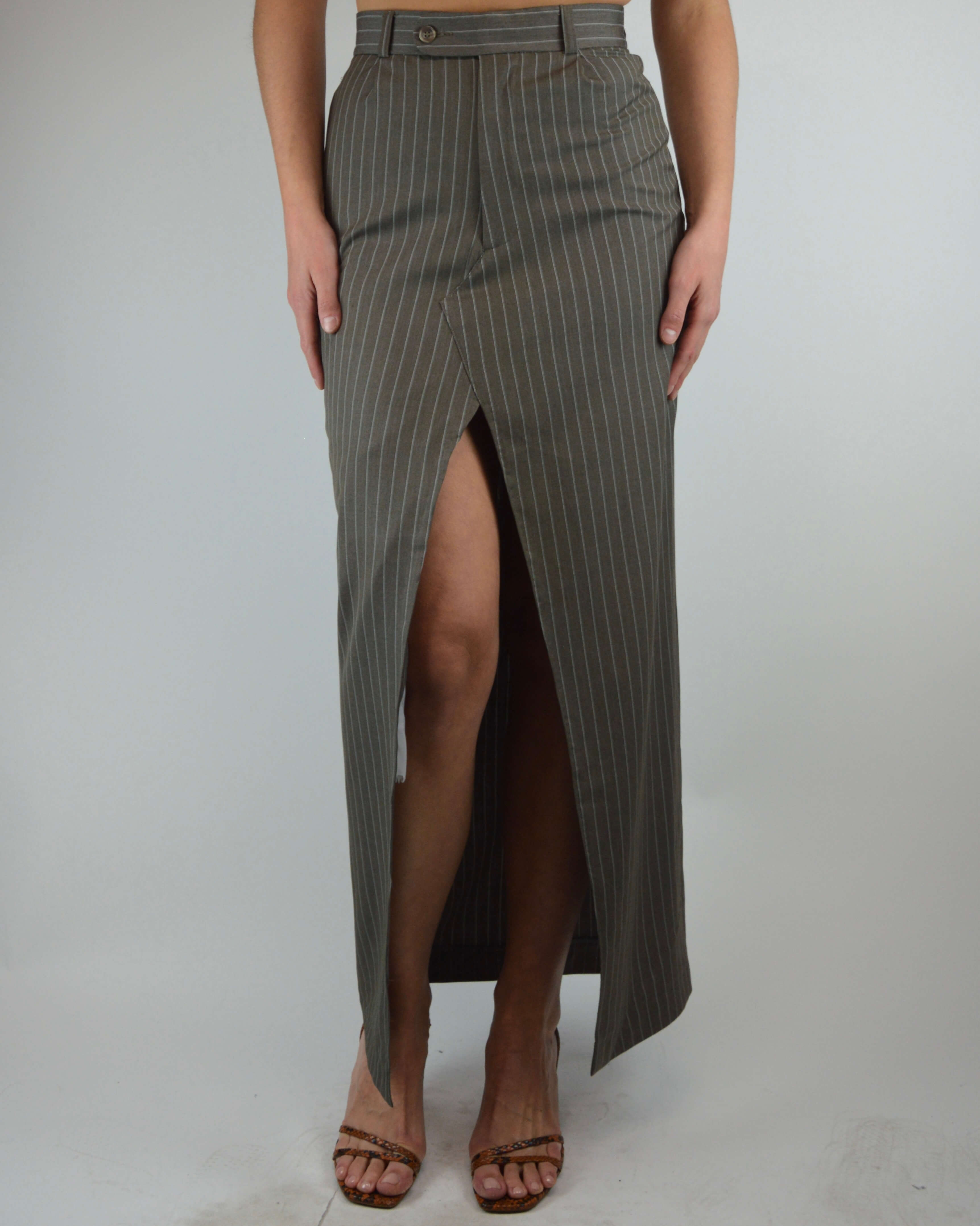 Jupe longue - Beige à fines rayures (XS/S)