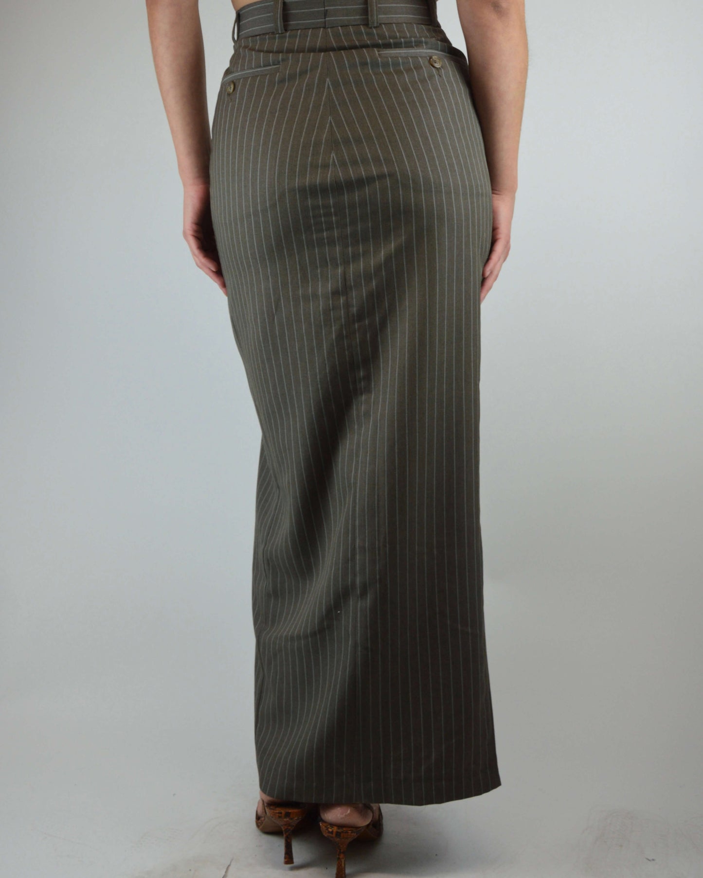 Long Skirt - Beige Light Lines (XS/S)