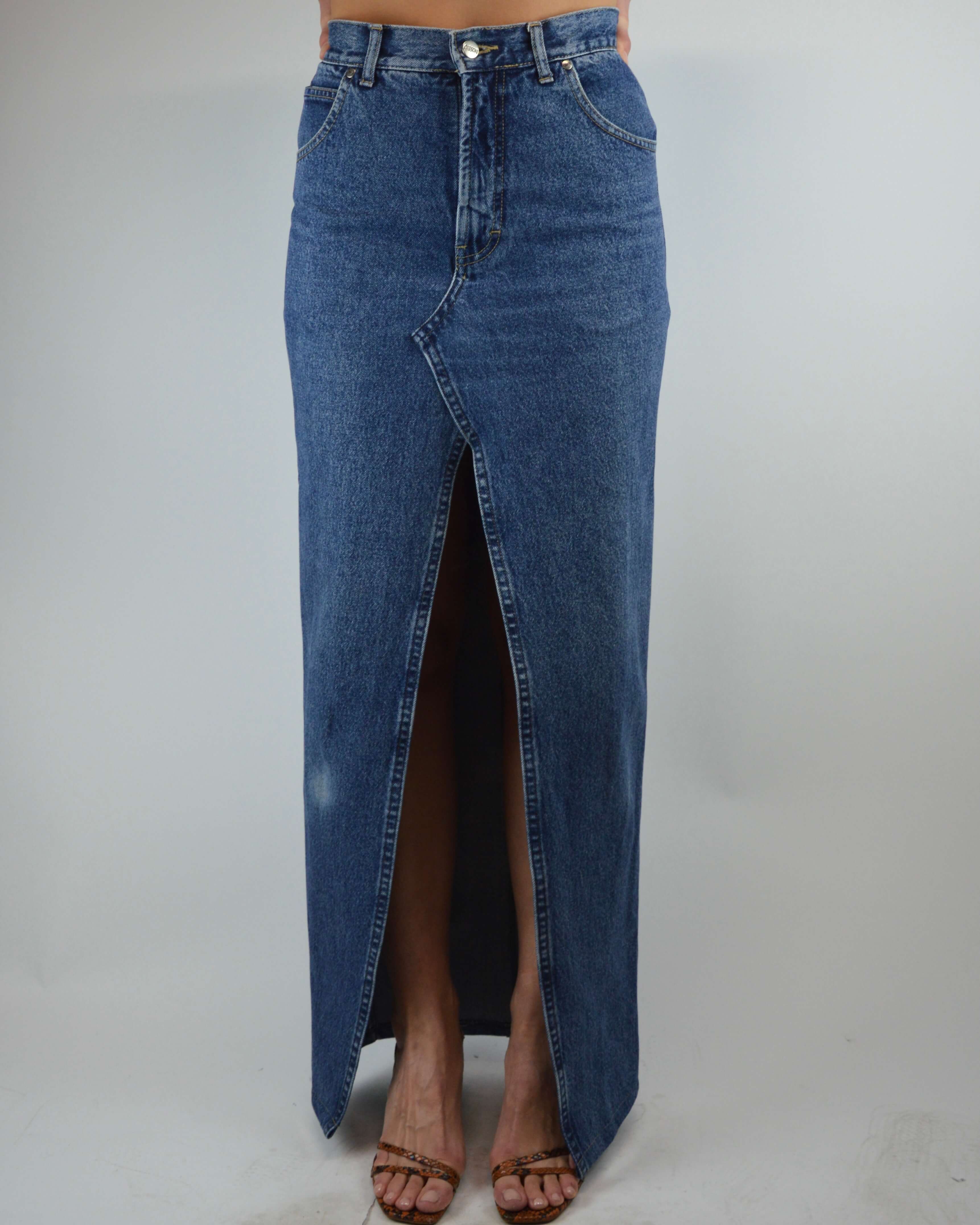 Long Skirt - Vintage Wash Denim (S/M)