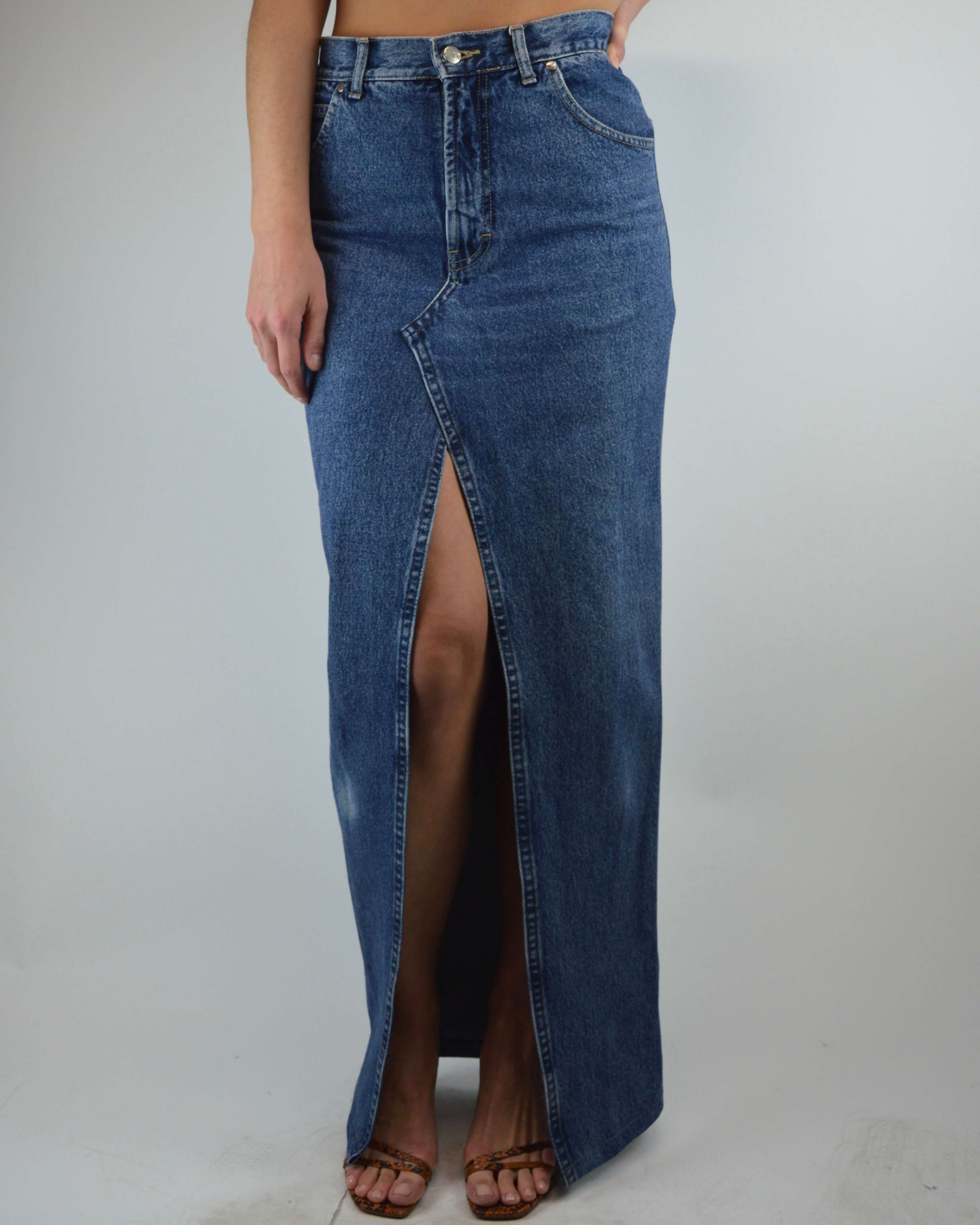 Long Skirt - Vintage Wash Denim (S/M)
