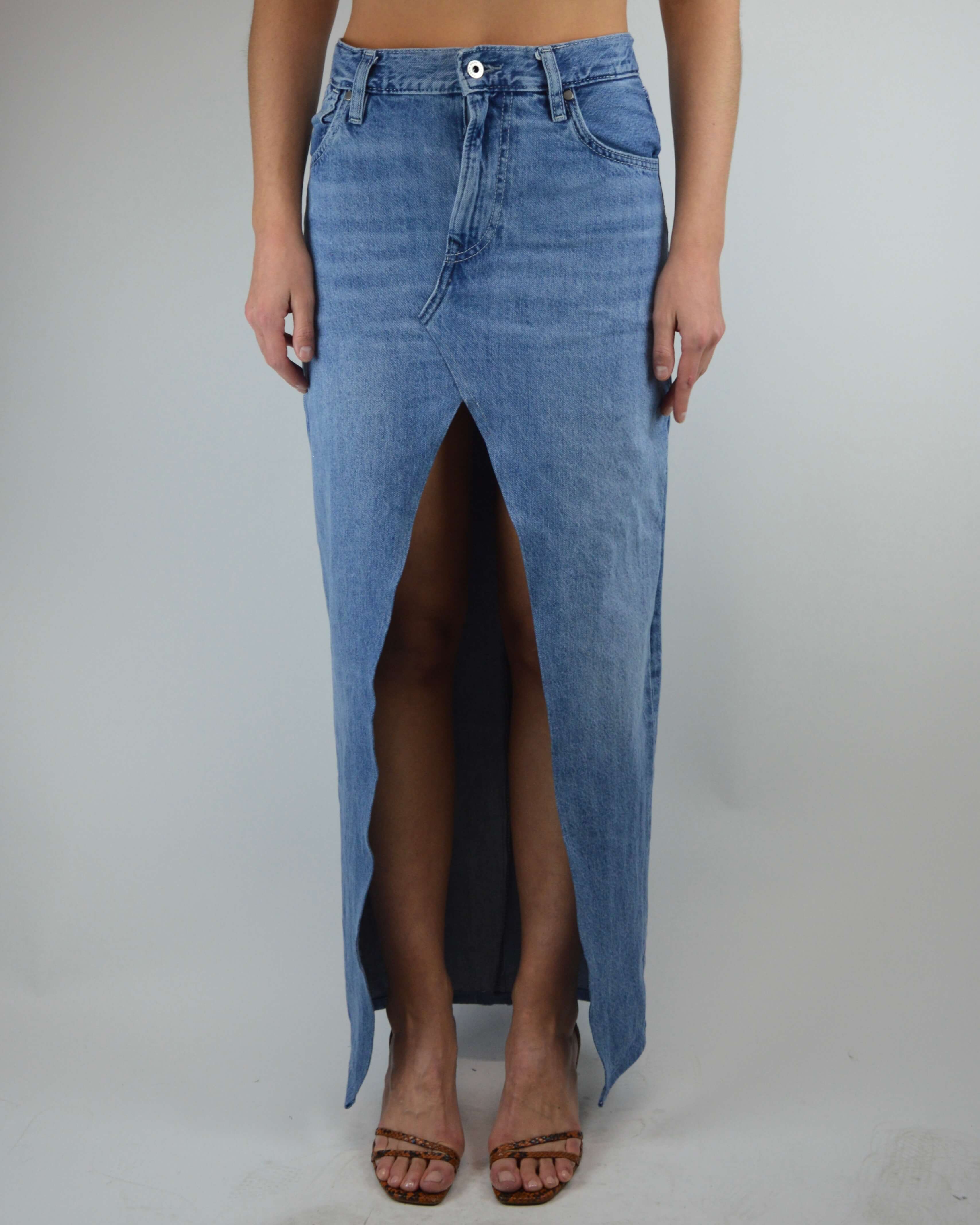 Long Skirt - Vintage Pepe Jeans Light Wash Denim (S/M)
