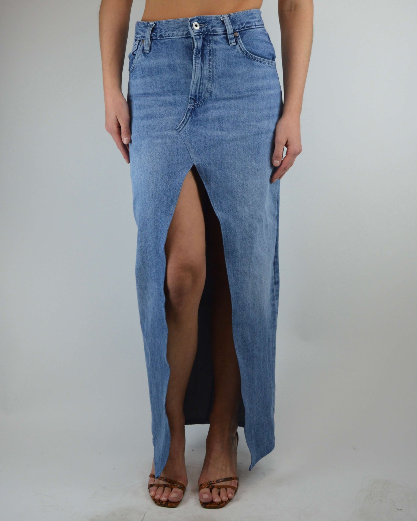 Long Skirt - Vintage Pepe Jeans Light Wash Denim (S/M)