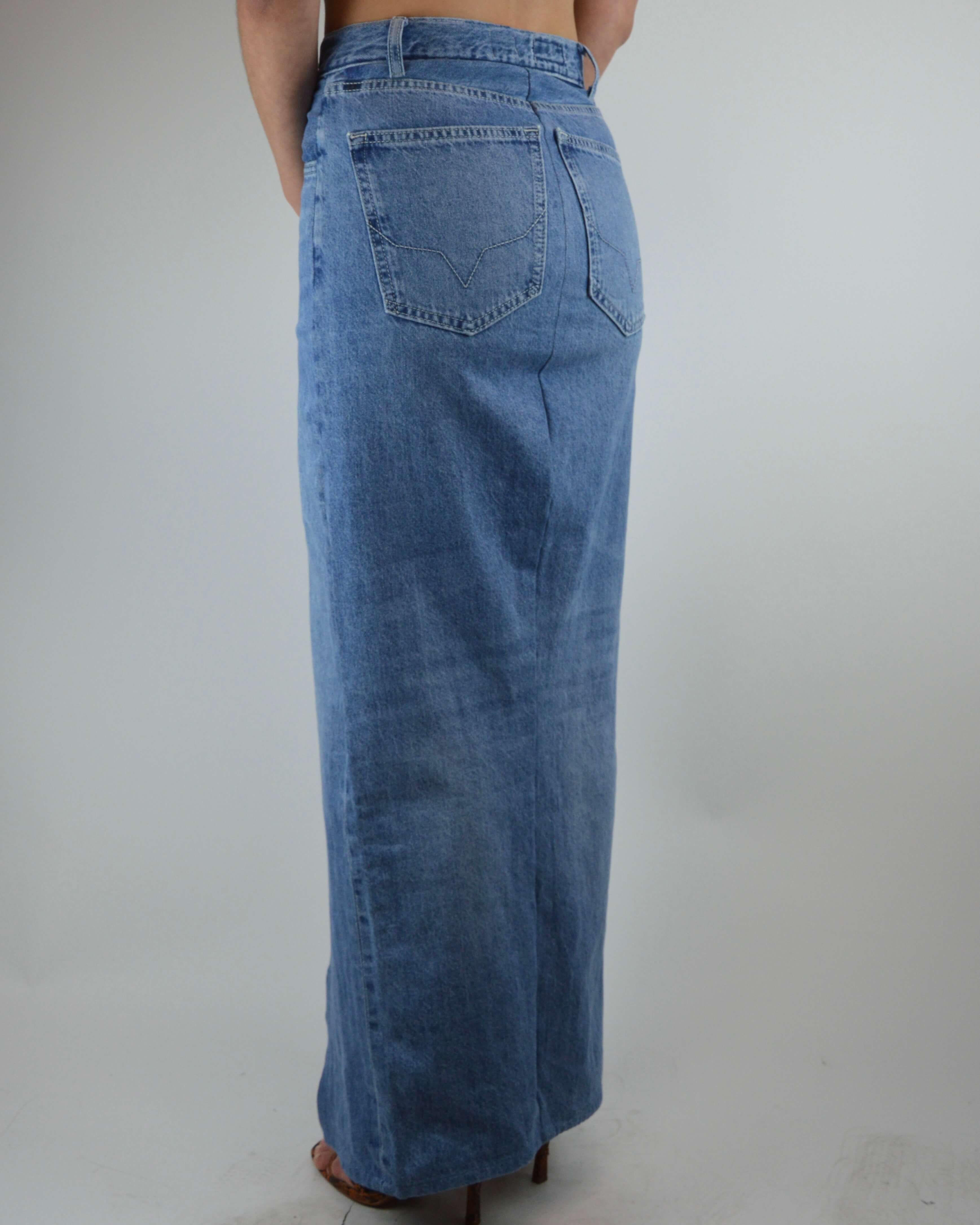 Long Skirt - Vintage Pepe Jeans Light Wash Denim (S/M)