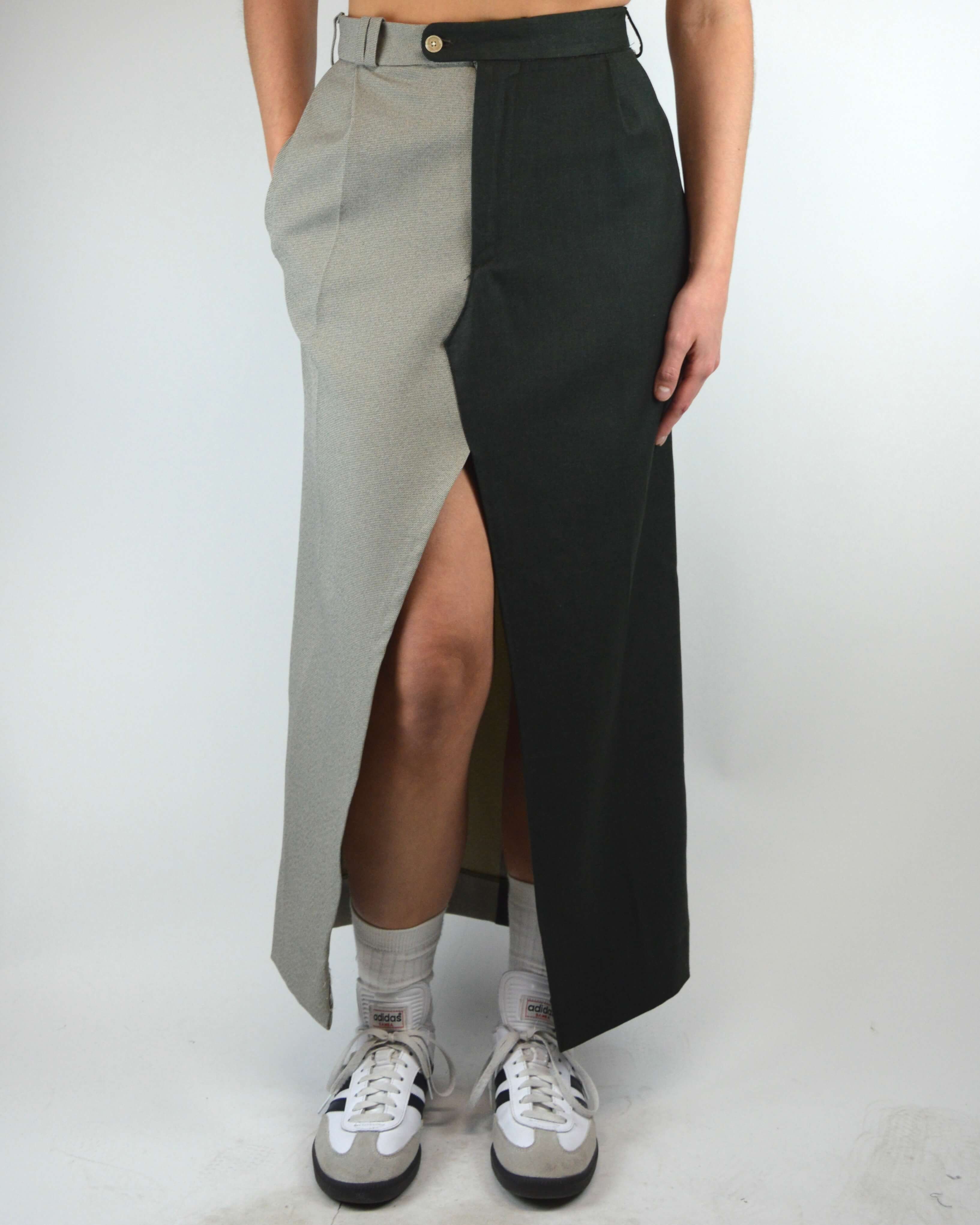 DUO Long Skirt - Darker Green On Top (S/M)