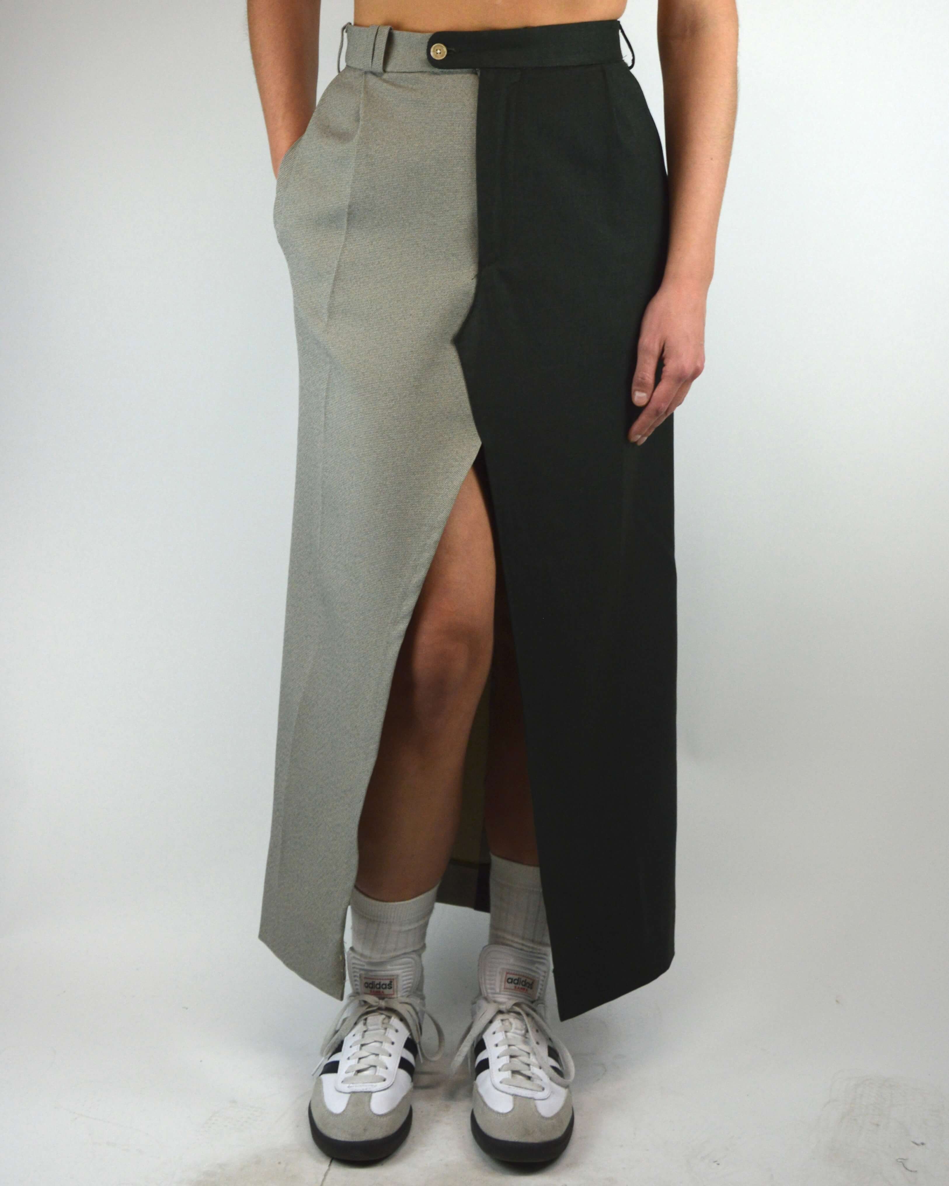 DUO Long Skirt - Darker Green On Top (S/M)