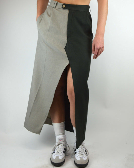 DUO Long Skirt - Darker Green On Top (S/M)