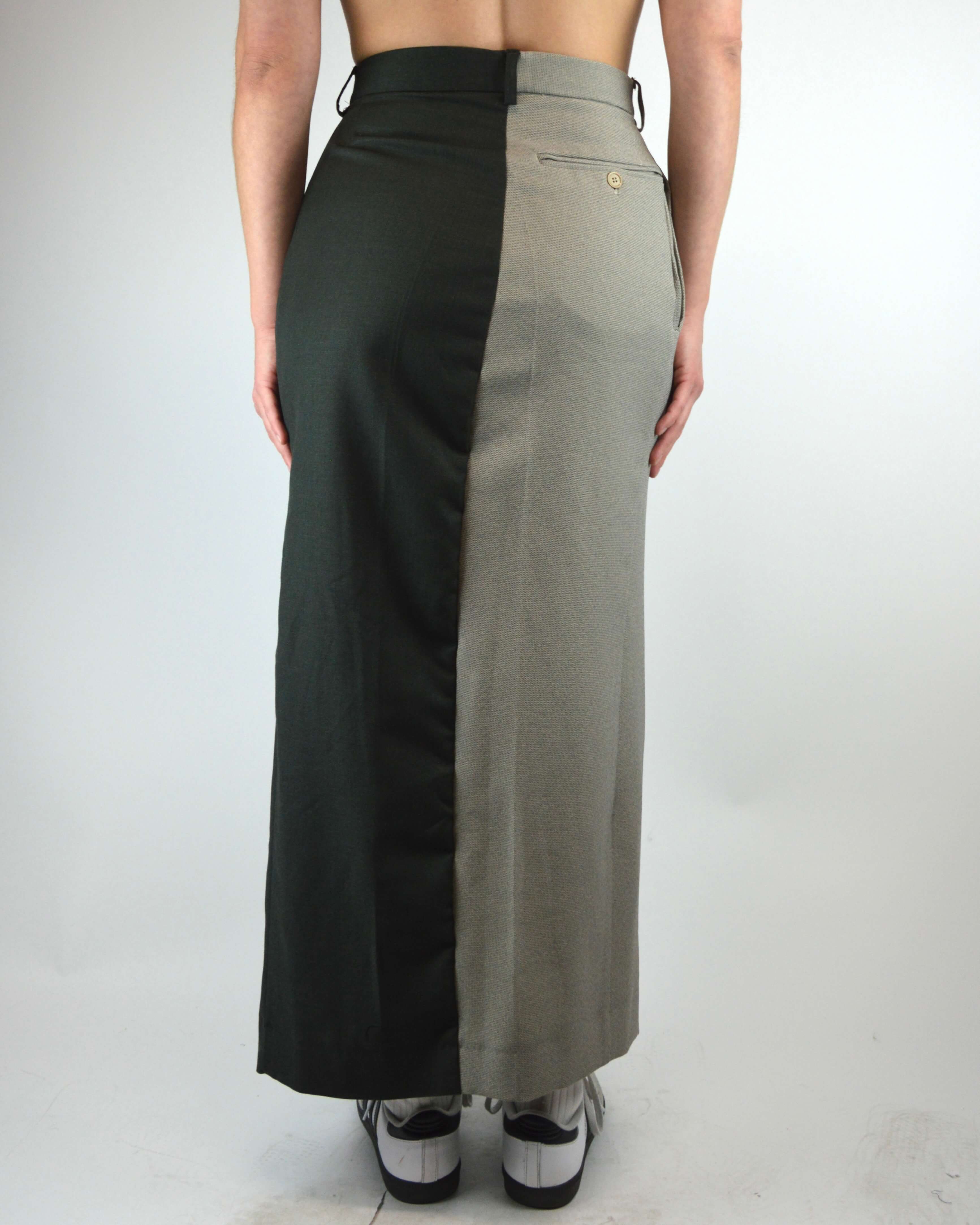 DUO Long Skirt - Darker Green On Top (S/M)