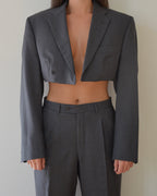 Blaset with trousers - gray blue lines