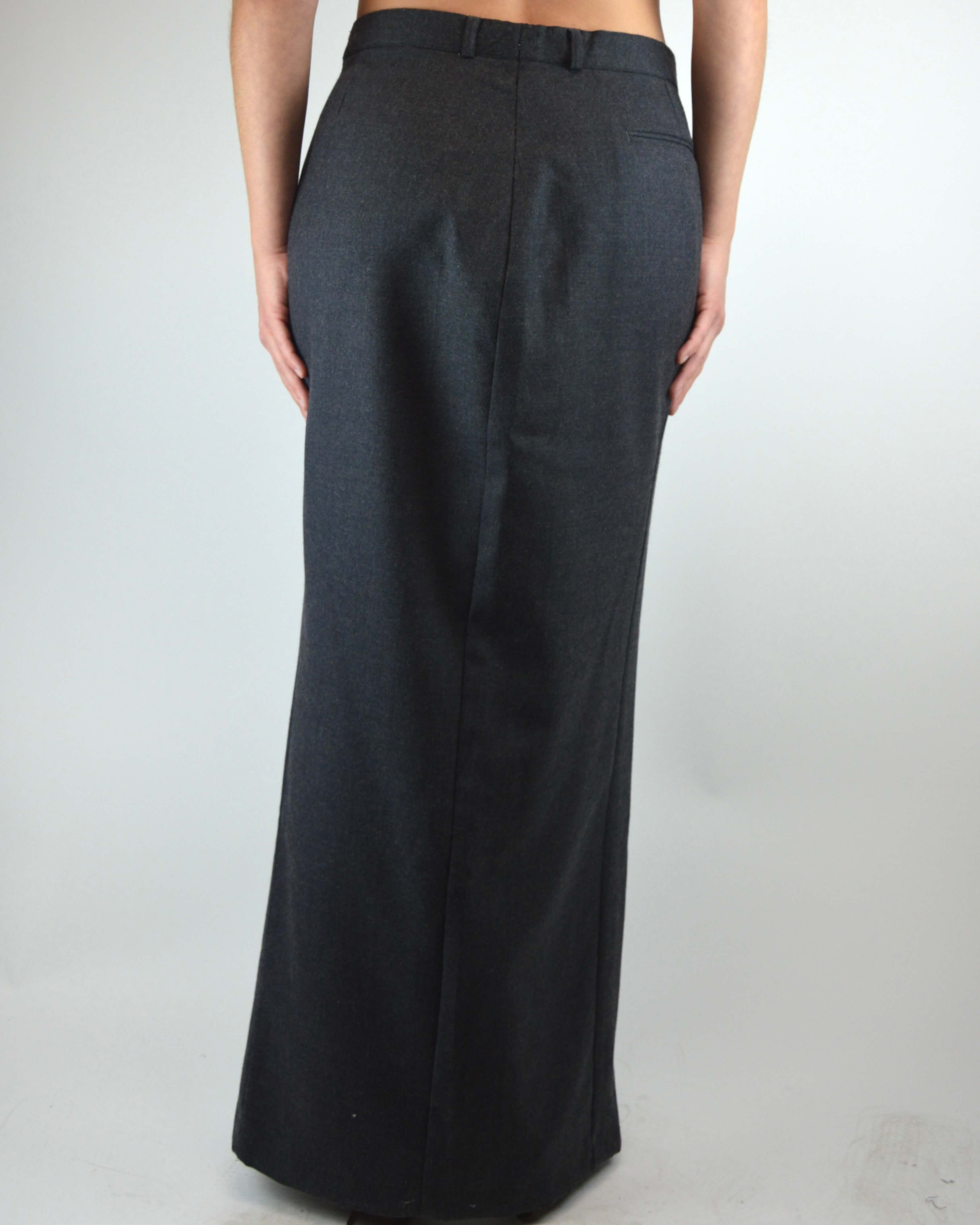 Jupe longue - Grise, texture douce (L)