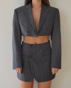 Blaset with trousers - gray blue lines