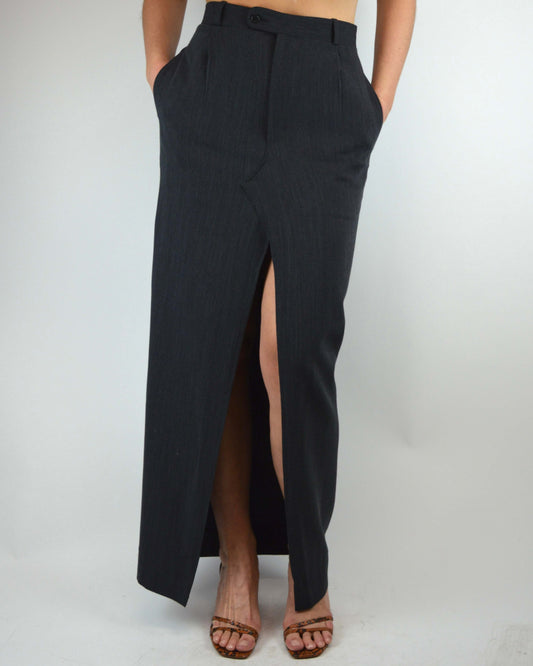 Long Skirt - Elastic Textured Grey (XS/S)