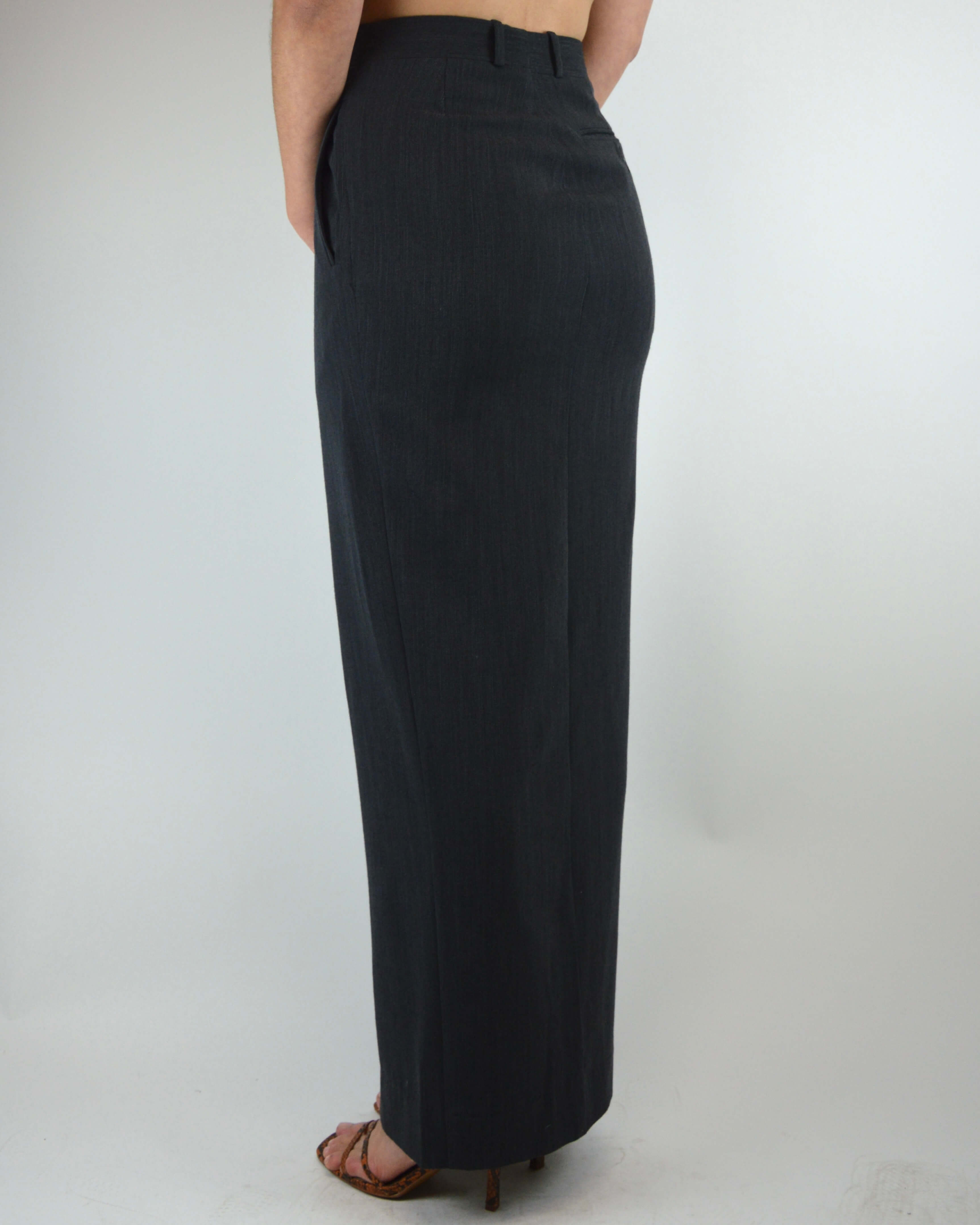 Falda larga elástica con textura gris (XS/S)