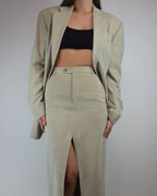 Vegan Skirt Suit - Corduroy Beige (XS/S)
