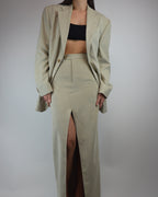 Vegan Skirt Suit - Corduroy Beige (XS/S)