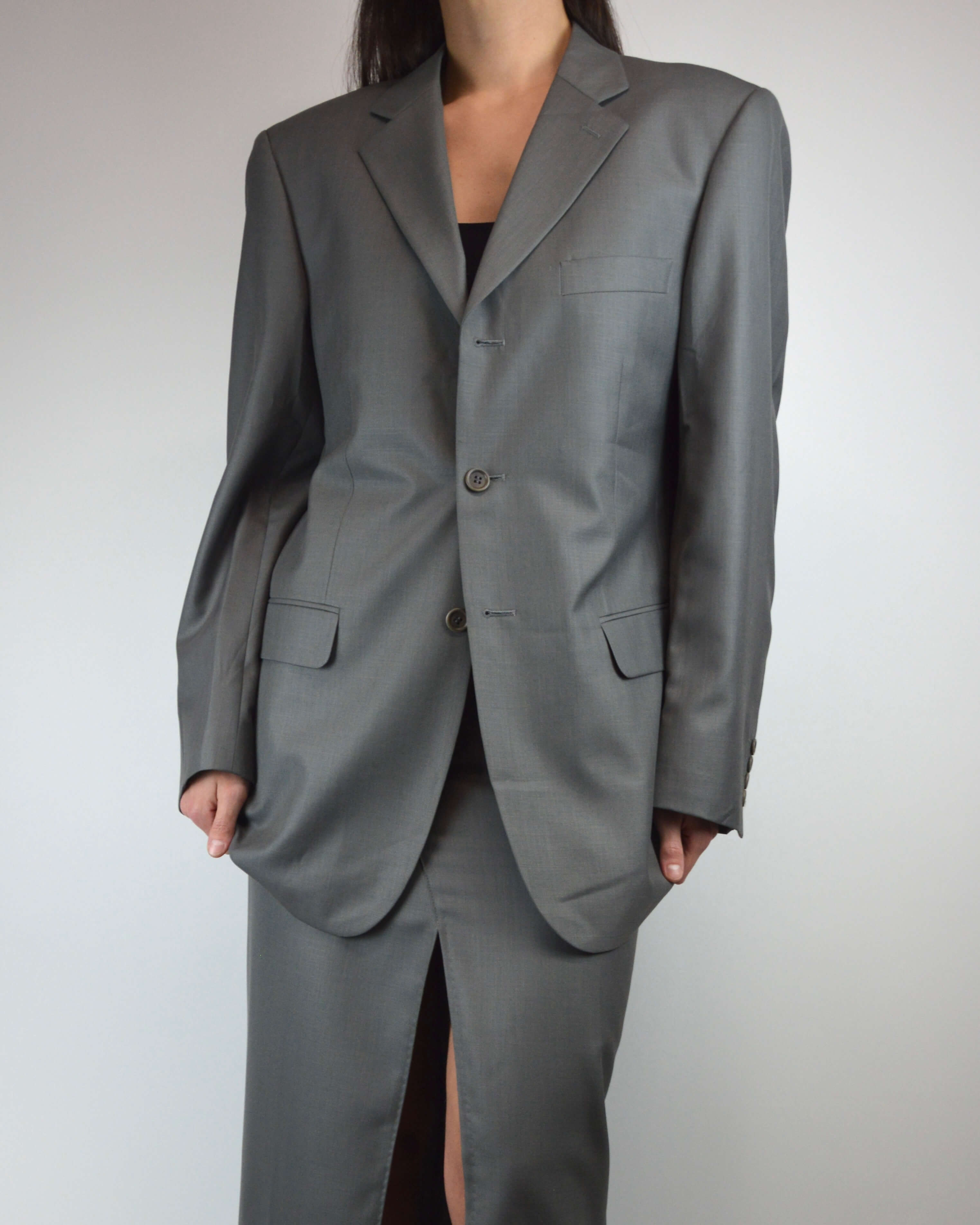 Vegan Skirt Suit - Silky Grey (XS/S)