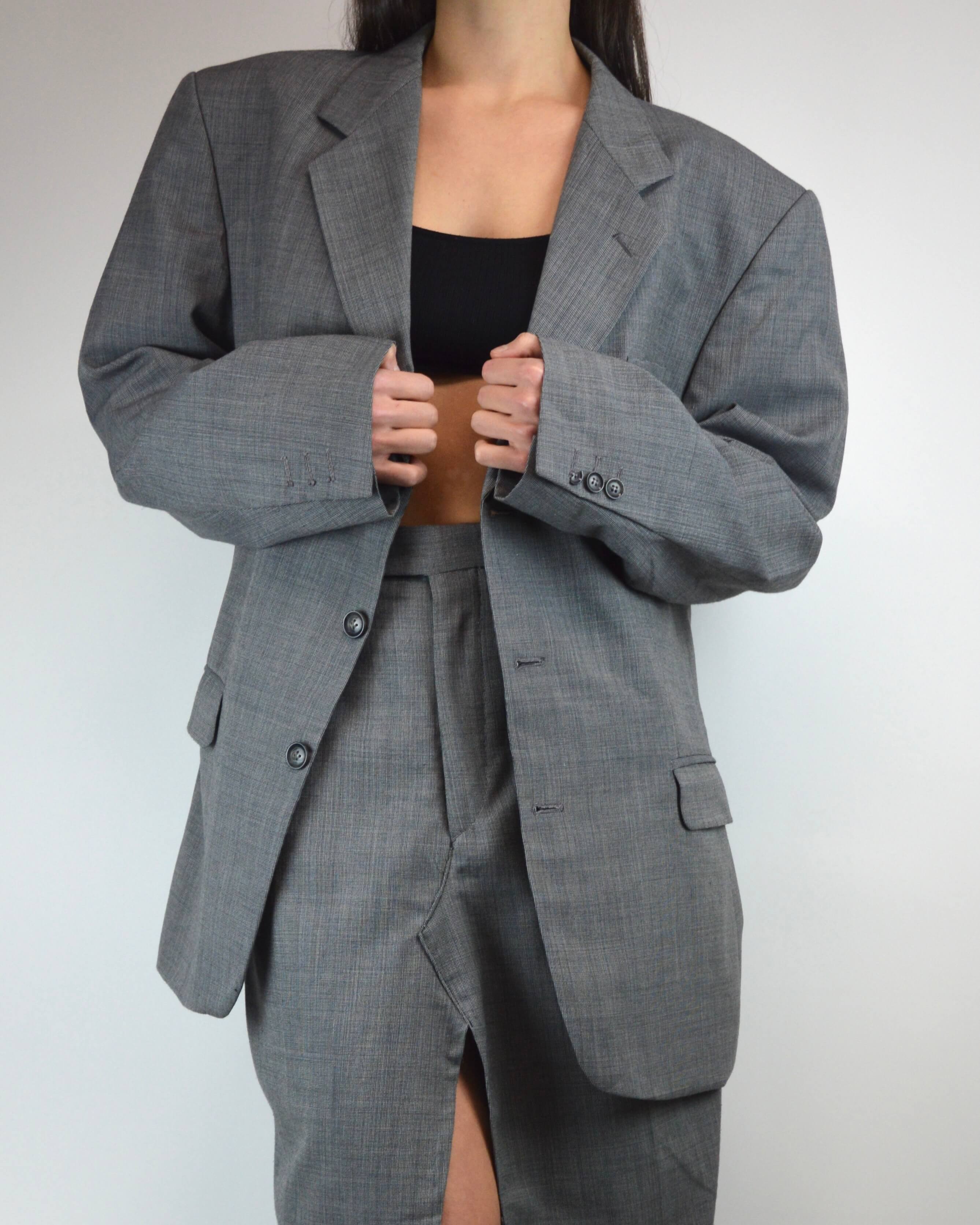 Tailleur jupe - Gris marbré (S/M)