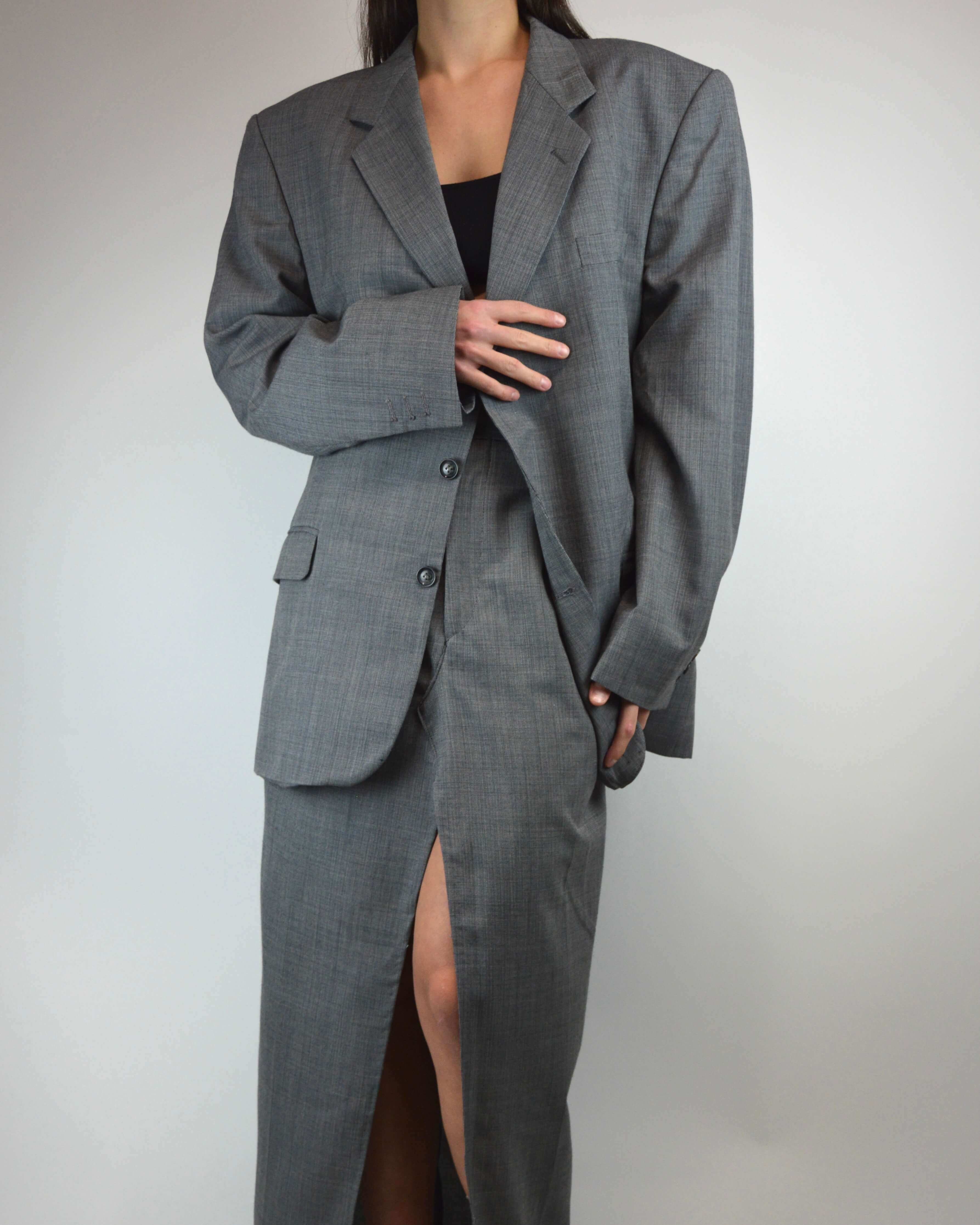 Tailleur jupe - Gris marbré (S/M)