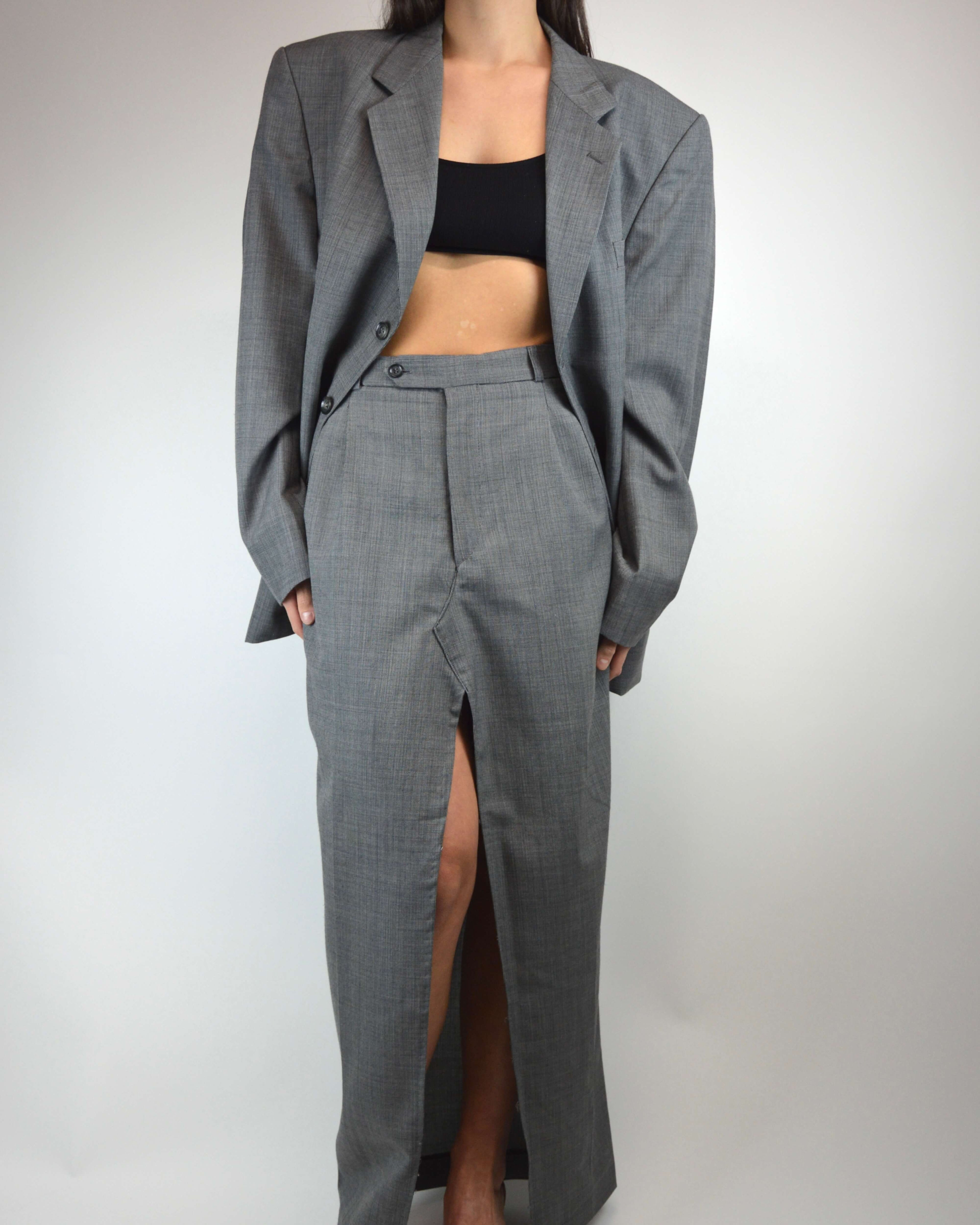 Tailleur jupe - Gris marbré (S/M)