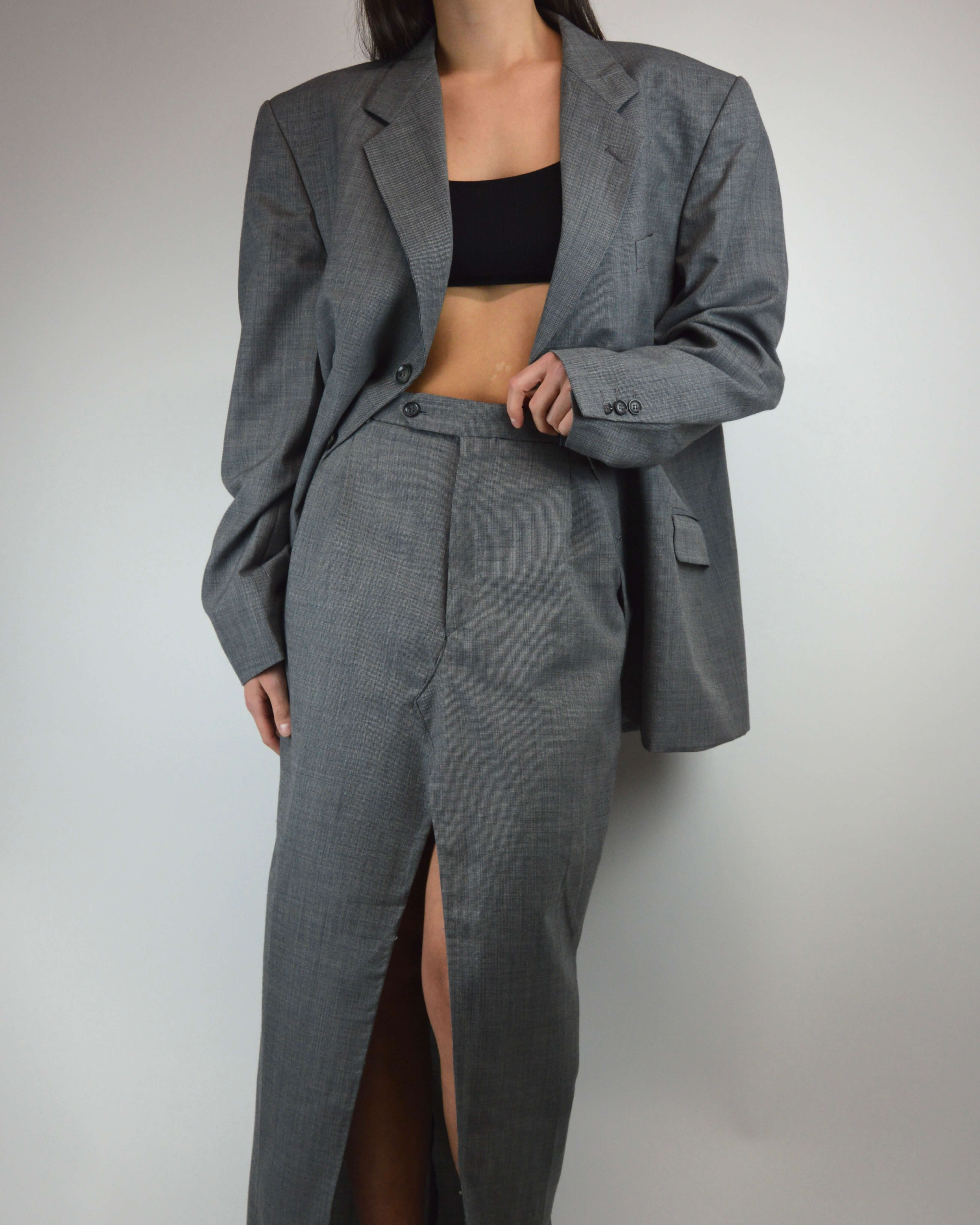 Tailleur jupe - Gris marbré (S/M)