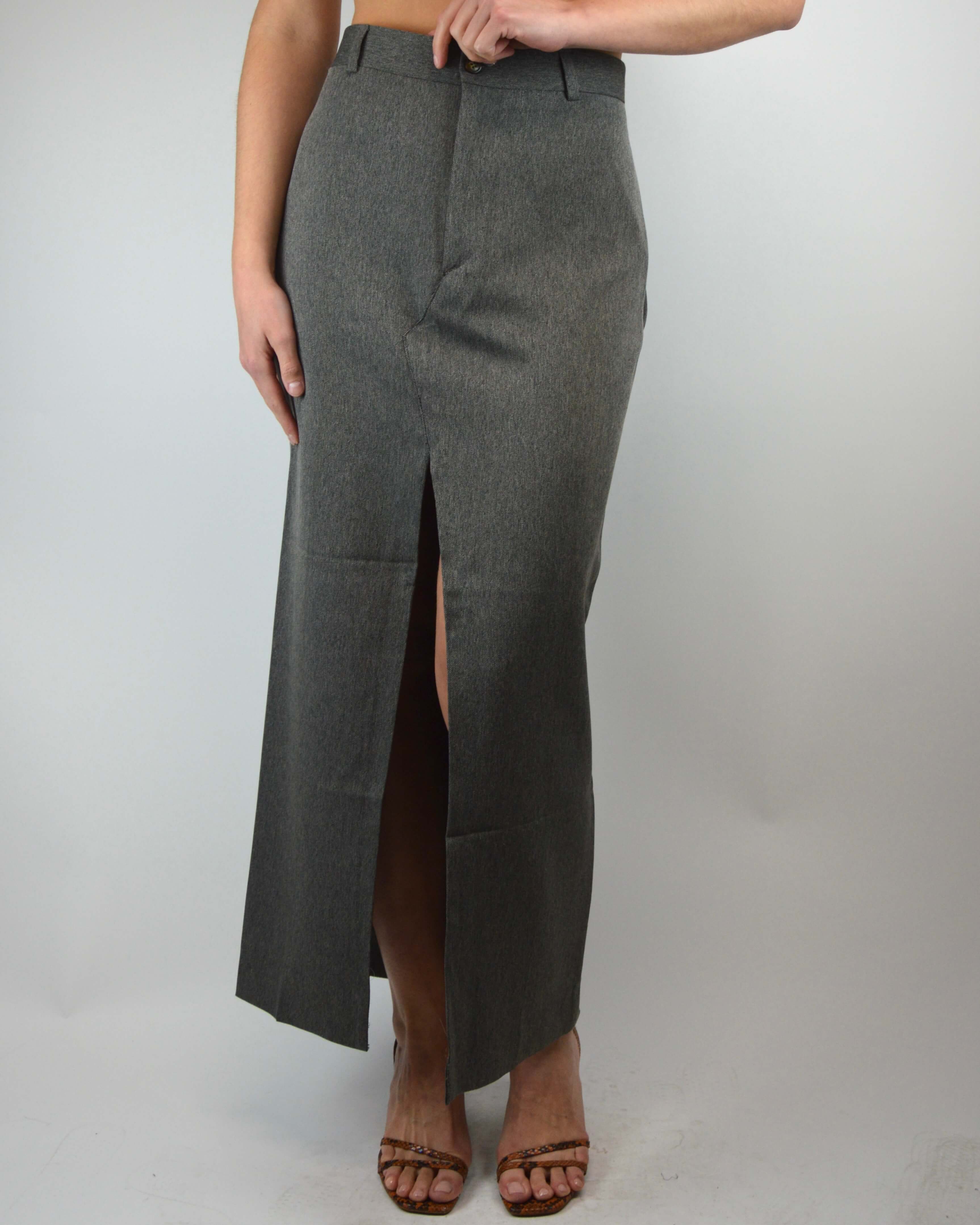 Vegan Long Skirt - Coffee (S/M)