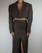 Ensemble veste et jupe longue - Marron clair (S/M)