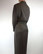 Ensemble veste et jupe longue - Marron clair (S/M)