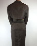 Ensemble veste et jupe longue - Marron clair (S/M)