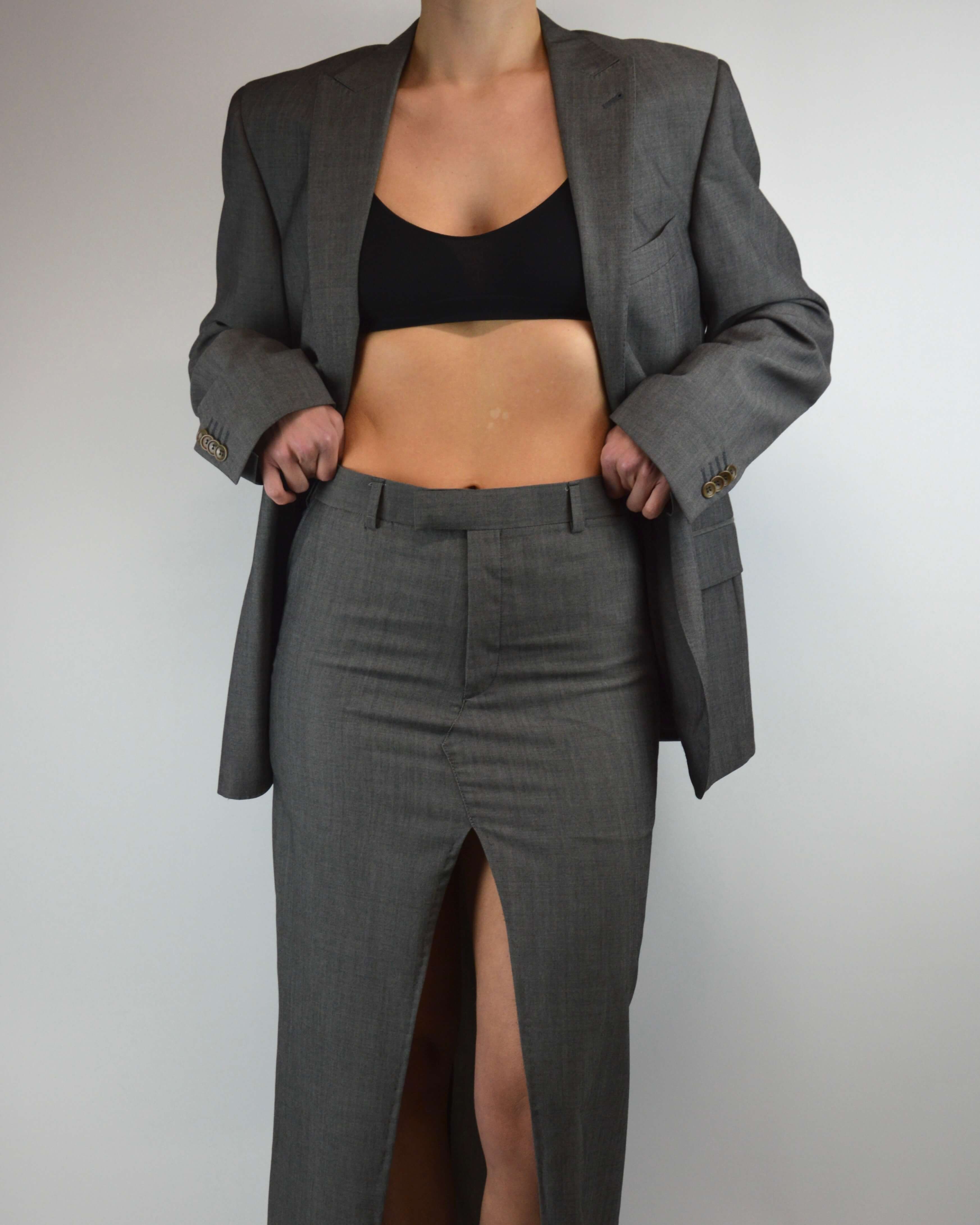 Skirt Suit - Light Grey (XS/S)