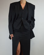 Three Pieces Skirt Suit - Vegan Black 90s (XS/S)