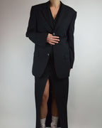 Three Pieces Skirt Suit - Vegan Black 90s (XS/S)