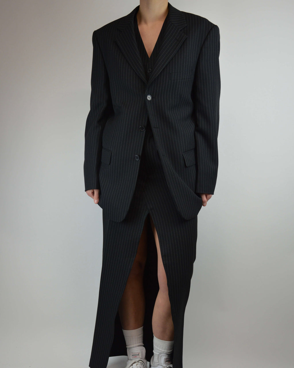 Three Pieces Skirt Suit - Vegan Black 90s (XS/S)