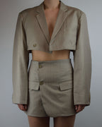Blaset - Satin Beige White Lines (S/M)