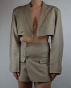 Blaset - Satin Beige White Lines (S/M)