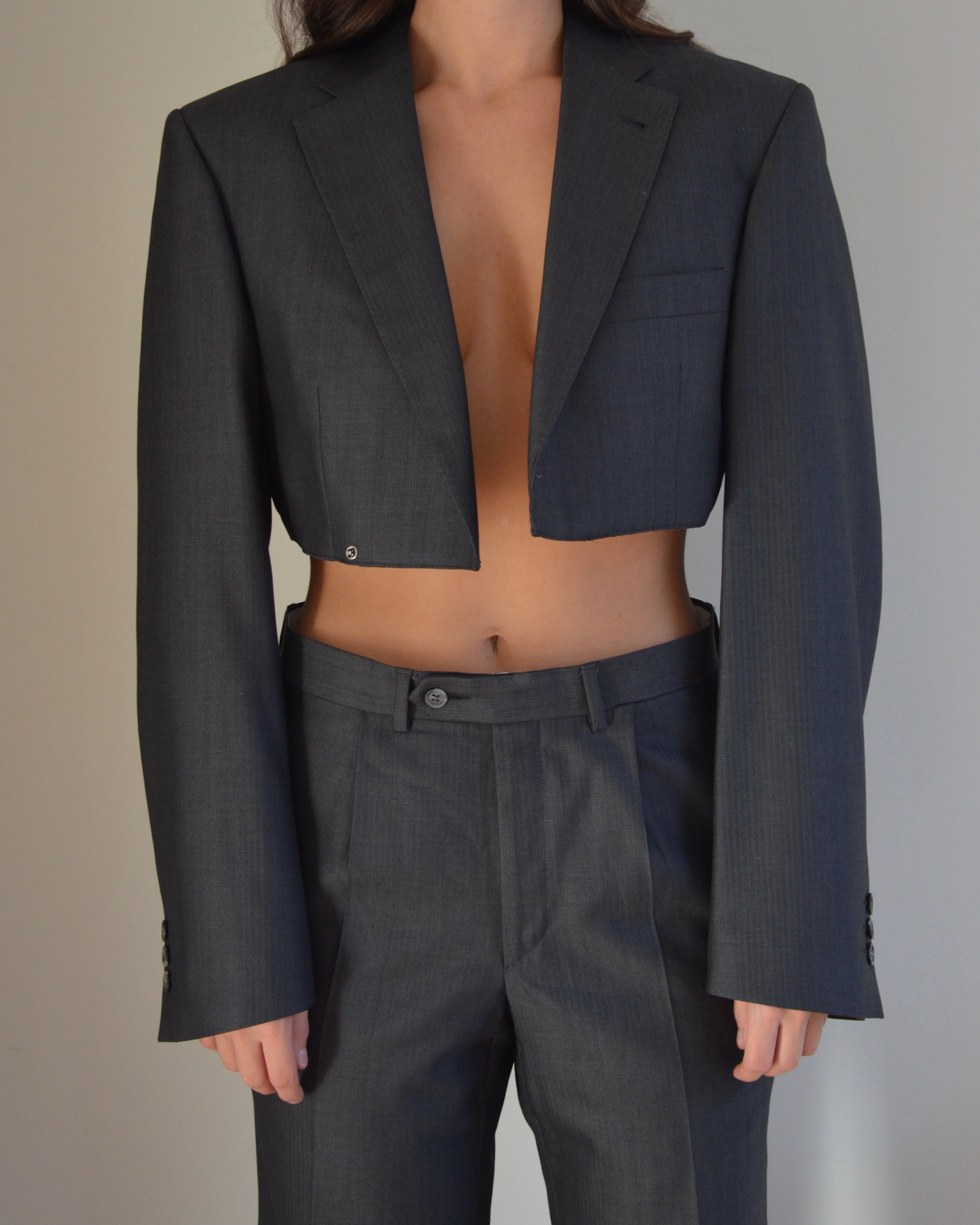 Ensemble veste et pantalon gris