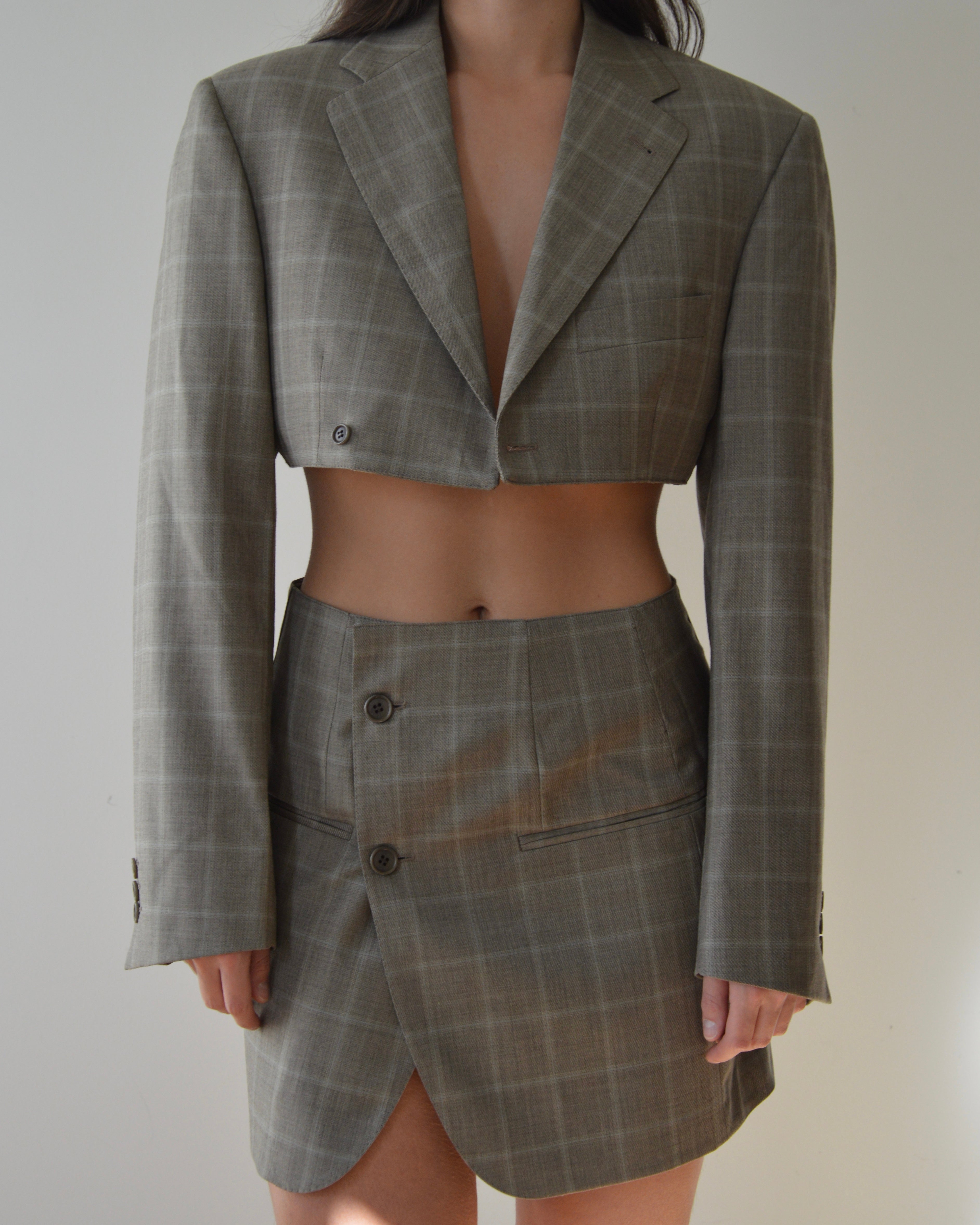 Ensemble veste et pantalon - bleu clair beige