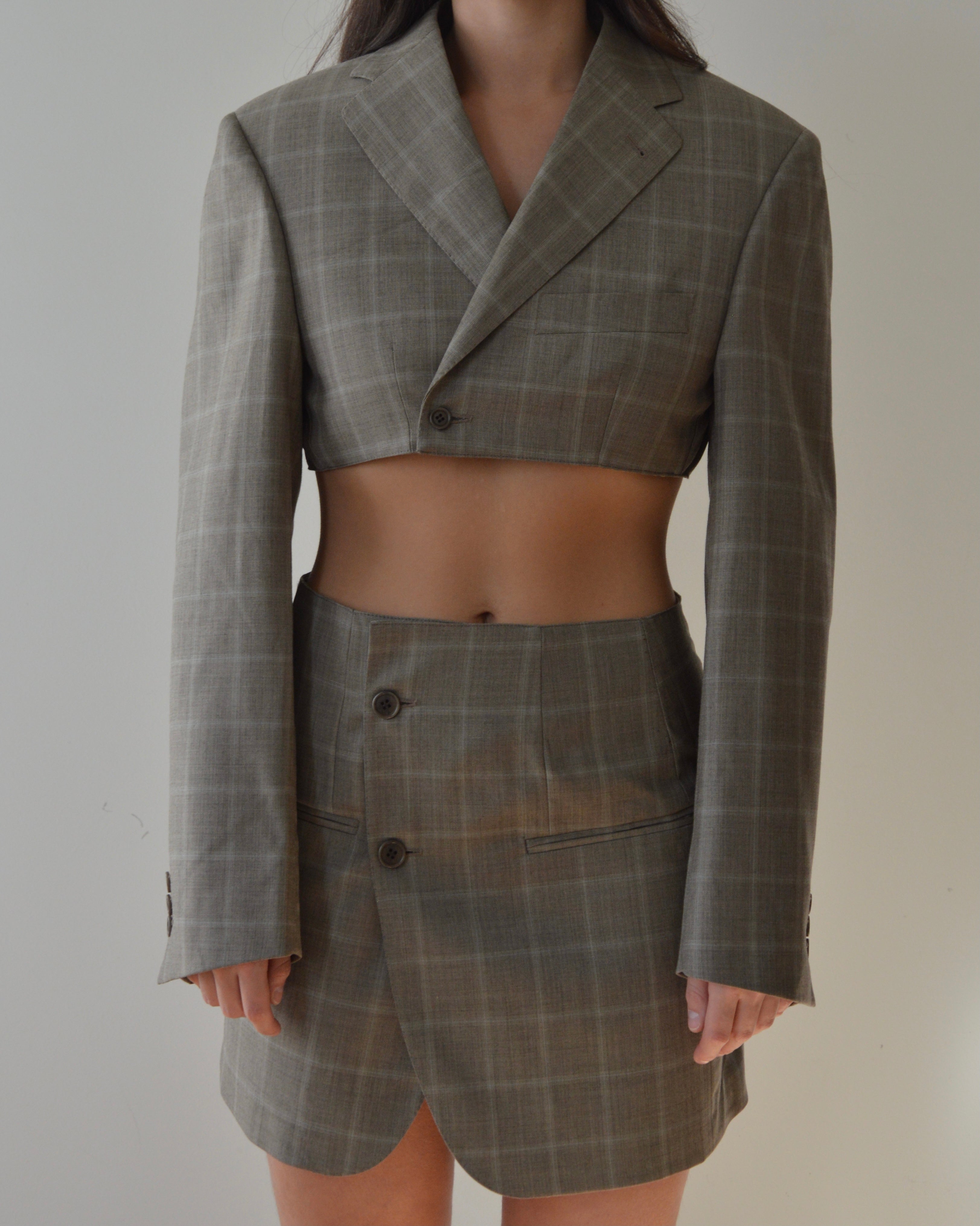 Ensemble veste et pantalon - bleu clair beige