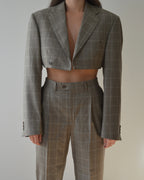 Blaset with trousers - baby blue beige