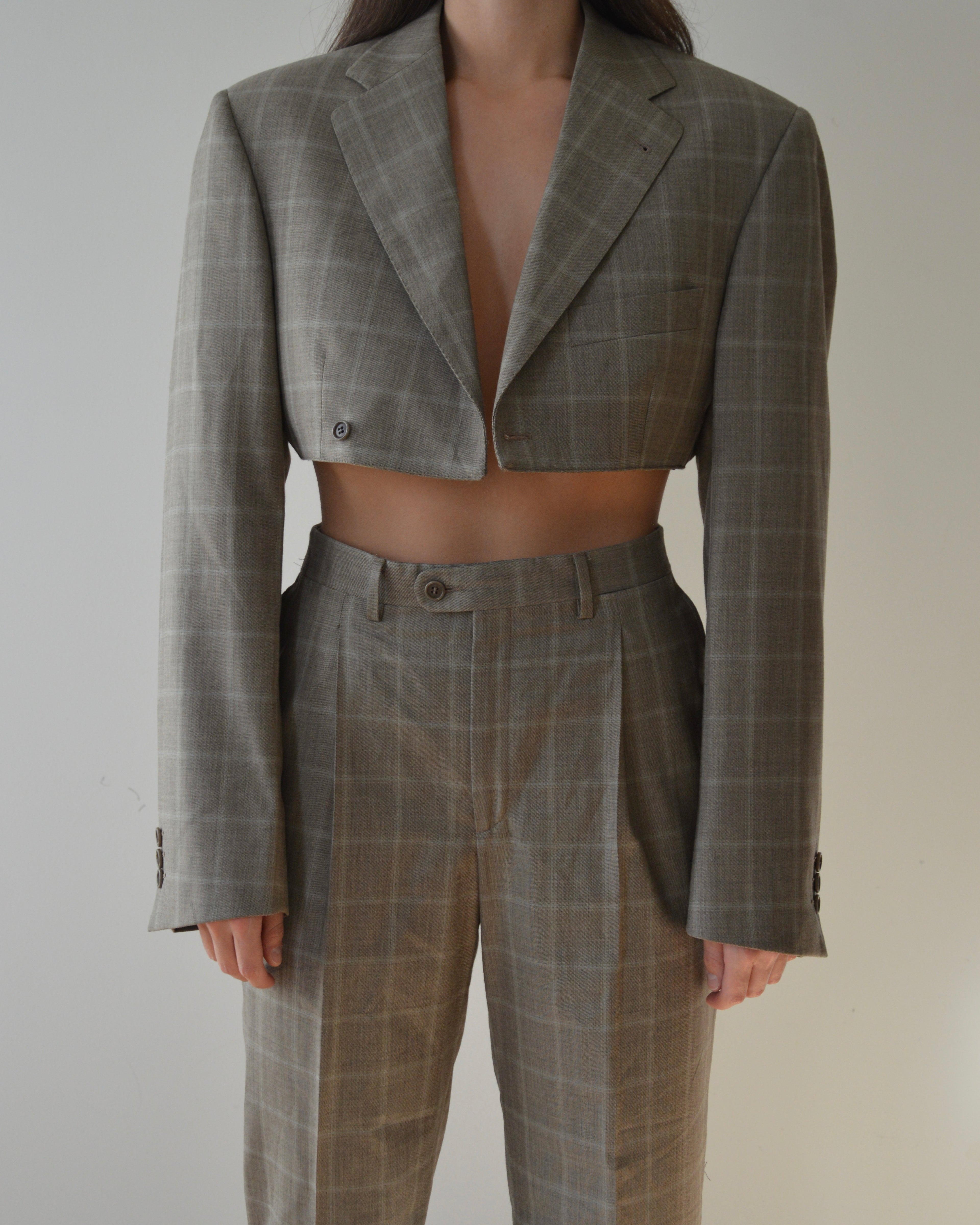 Ensemble veste et pantalon - bleu clair beige