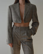 Blaset with trousers - baby blue beige