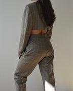 Blaset with trousers - baby blue beige