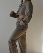 Blaset with trousers - baby blue beige