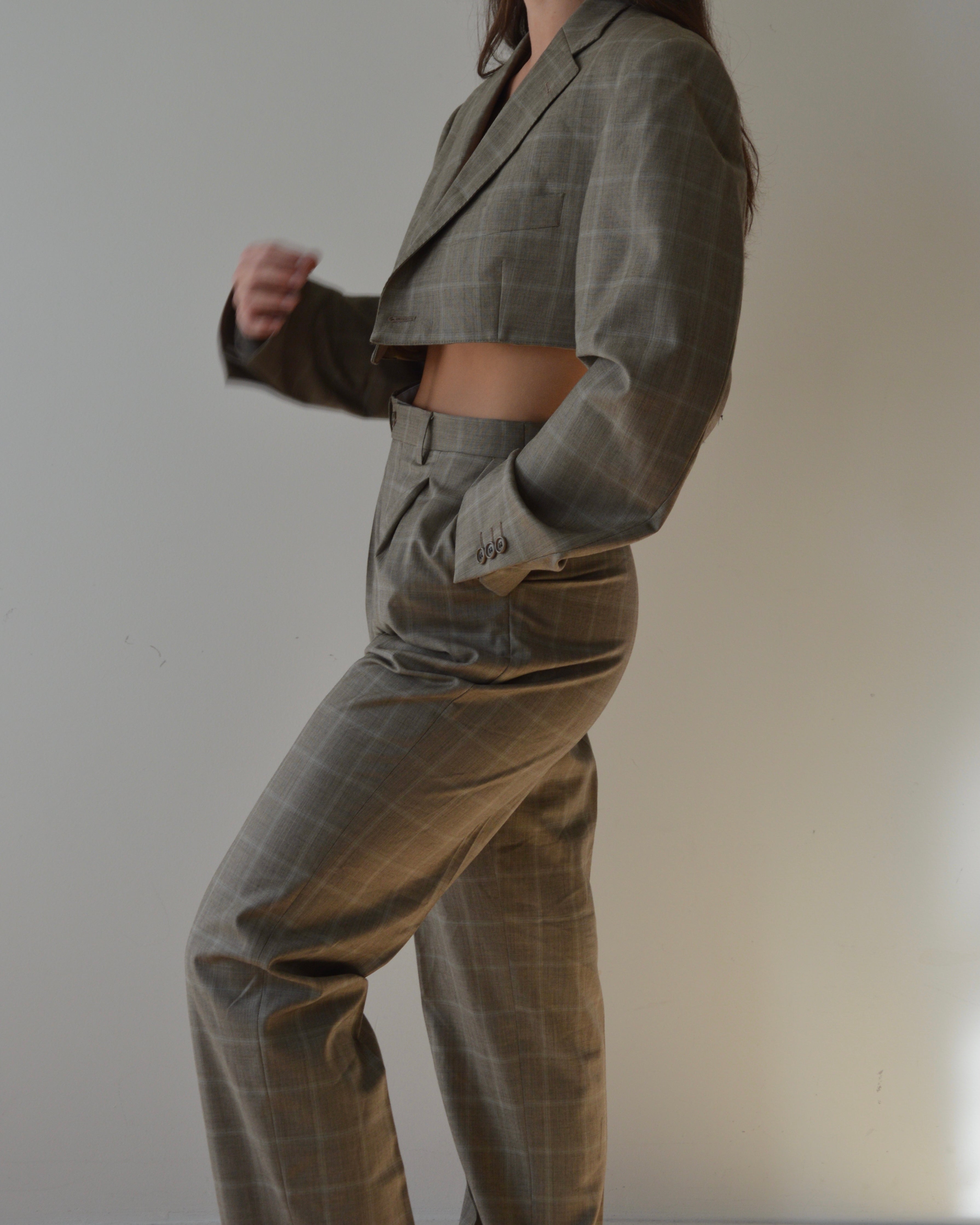 Ensemble veste et pantalon - bleu clair beige