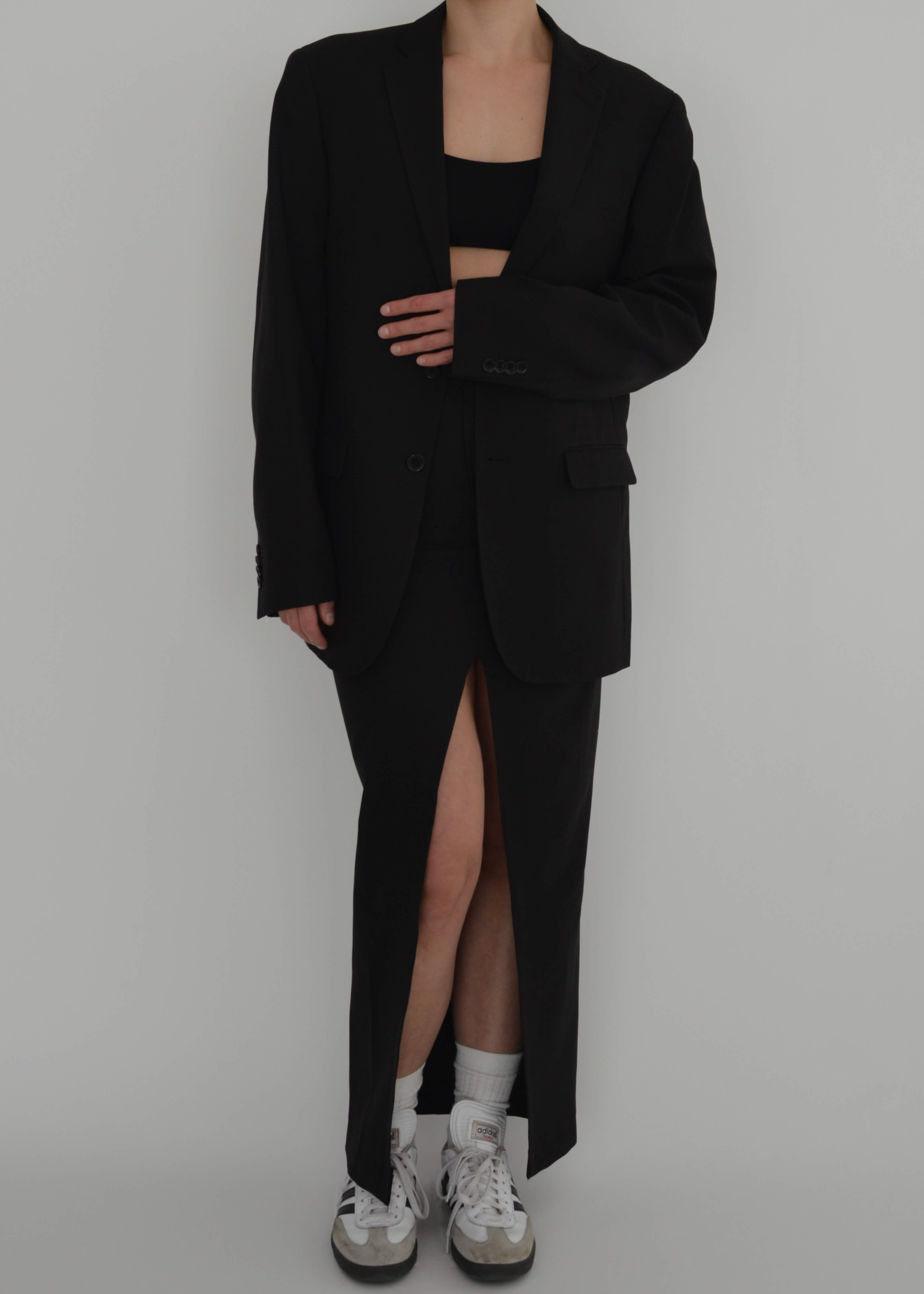 Vegan Skirt Suit - Pitch Black (XS/S)