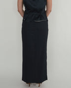 Three Pieces Skirt Suit - Navy Texture (S/M)