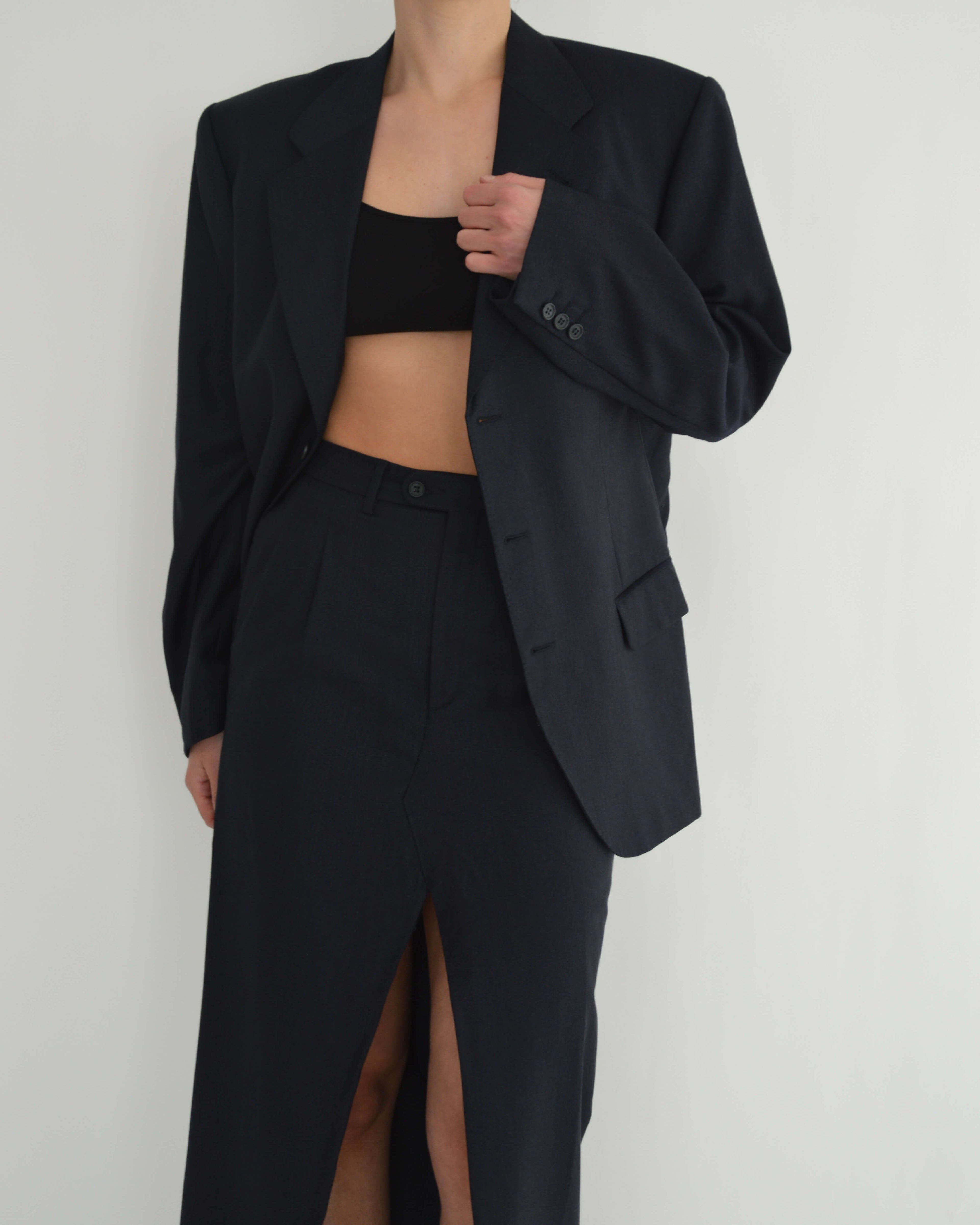 Skirt Suit - Marbeled Navy (S/M)