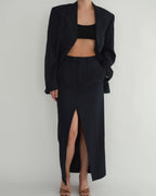 Skirt Suit - Marbeled Navy (S/M)