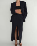 Skirt Suit - Marbeled Navy (S/M)