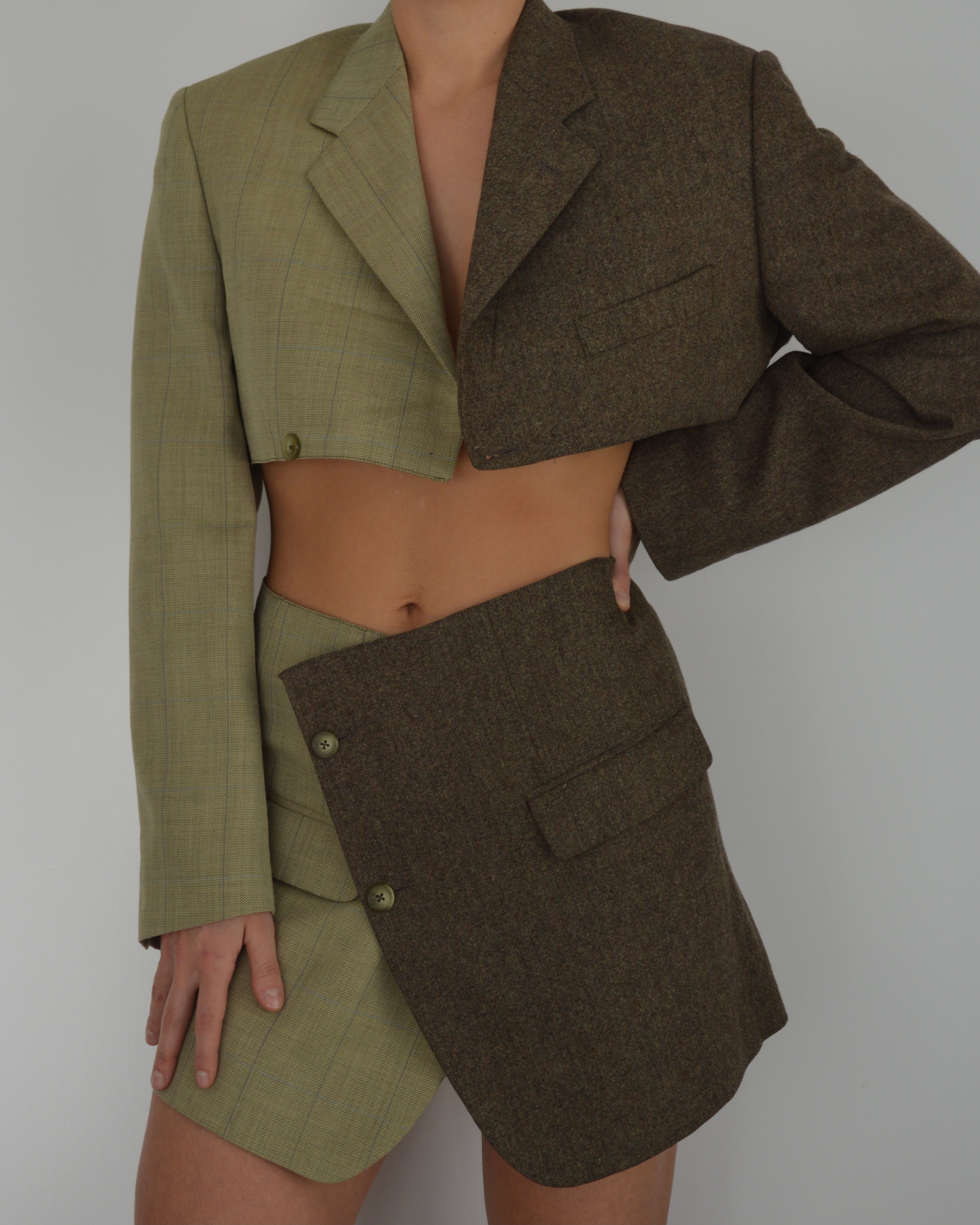 Blaset - double marron sur vert (M)