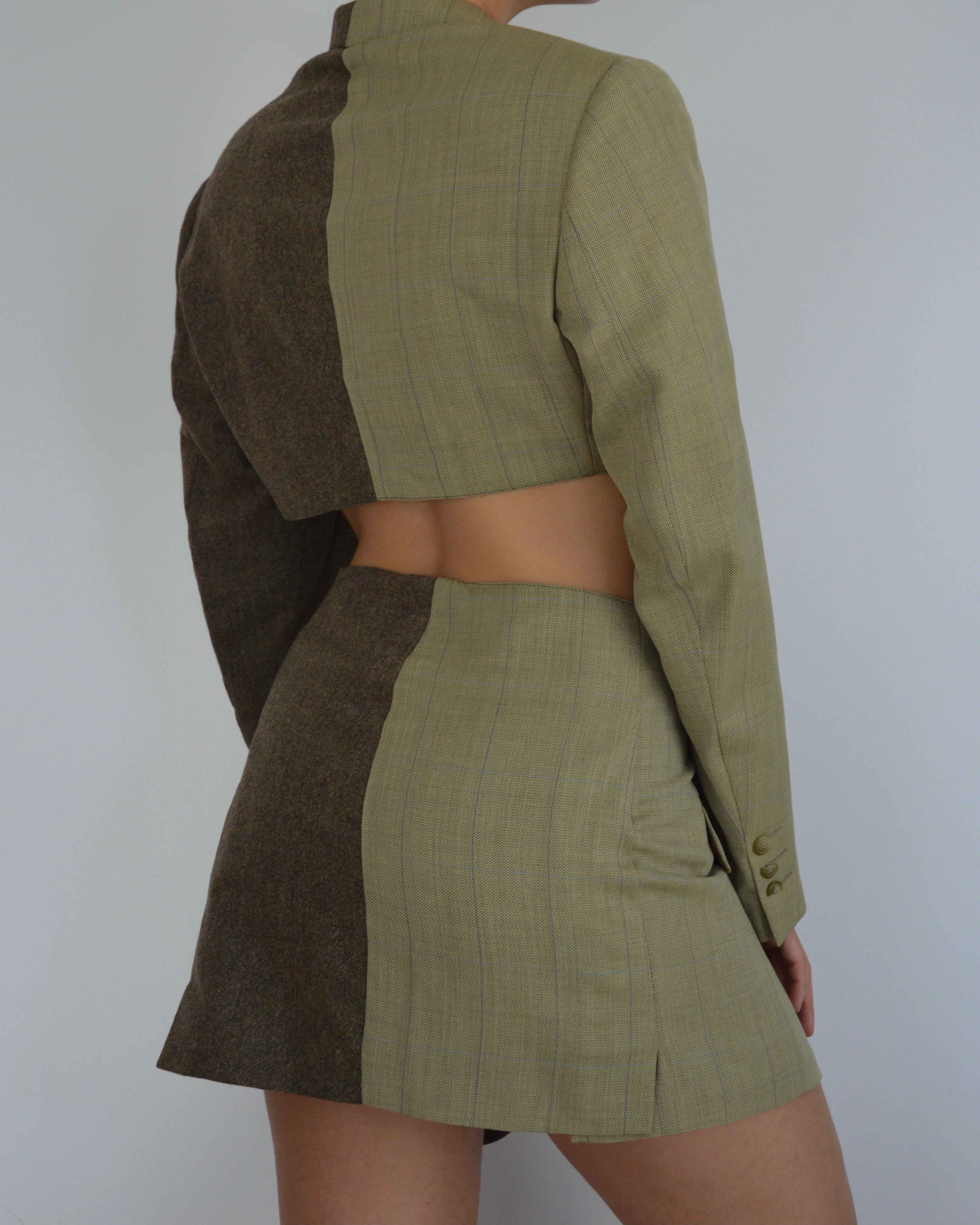 Blaset - double marron sur vert (M)