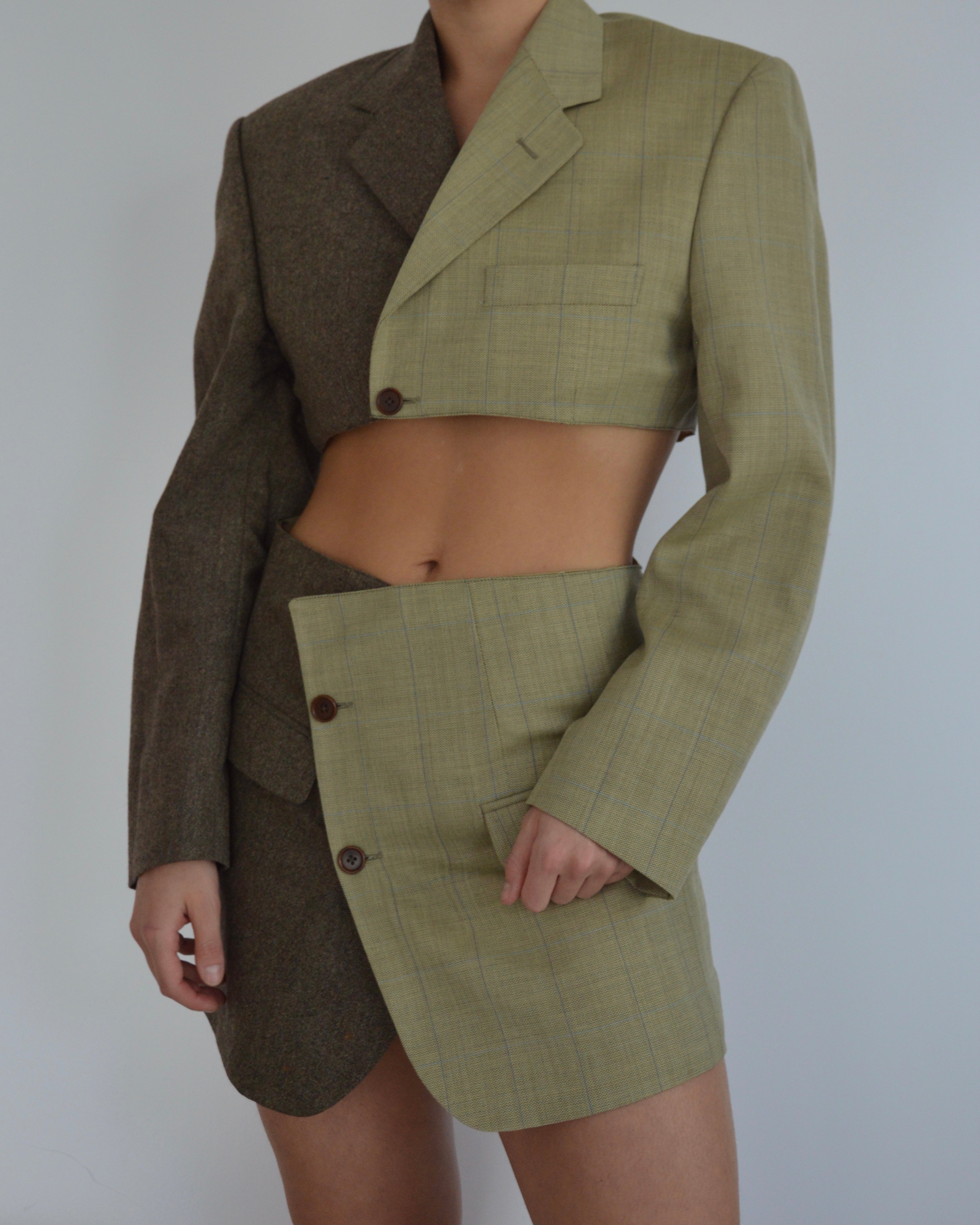 Blaset - double vert sur marron (S/M)